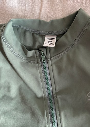 Yeşil çocuk Mini Spor Fermuarlı Ceket - Görsel 2