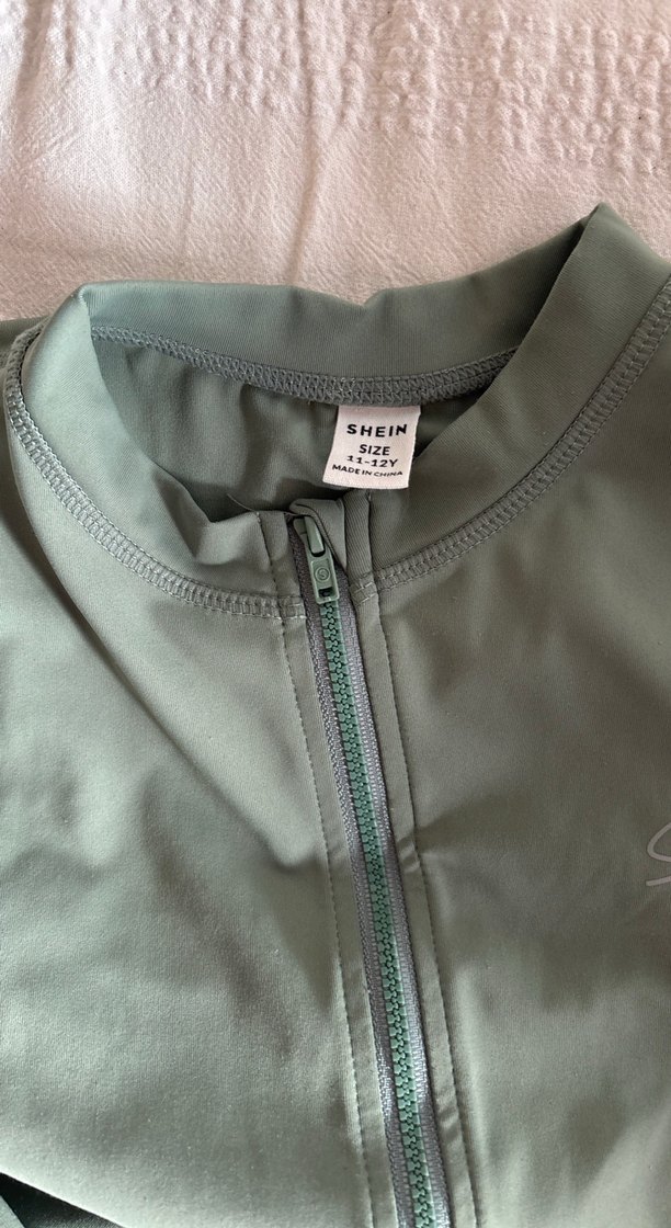 Yeşil çocuk Mini Spor Fermuarlı Ceket - Görsel 2