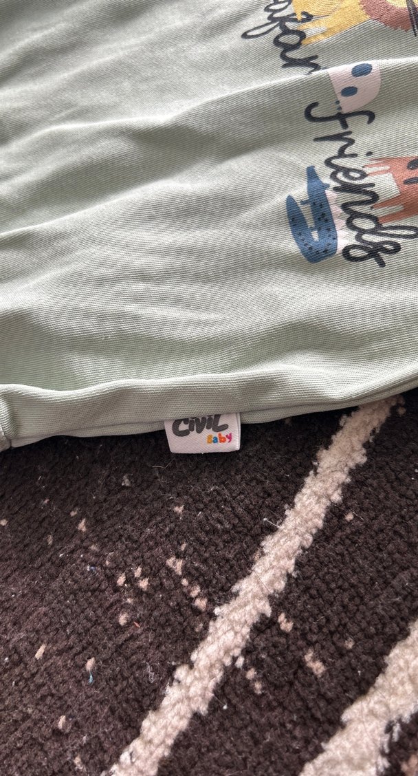 Yeşil Safari Baskılı Erkek Bebek Uzun Kollu Body - Görsel 2