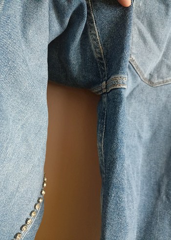 Kadın Mavi Denim Kot Pantolon - Görsel 5