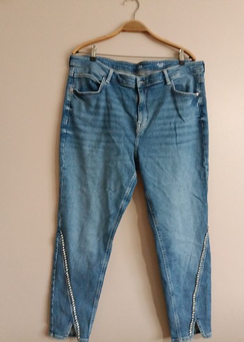 Kadın Mavi Denim Kot Pantolon - Görsel 3