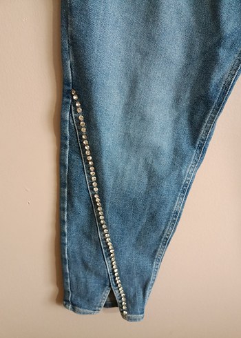 Kadın Mavi Denim Kot Pantolon - Görsel 4