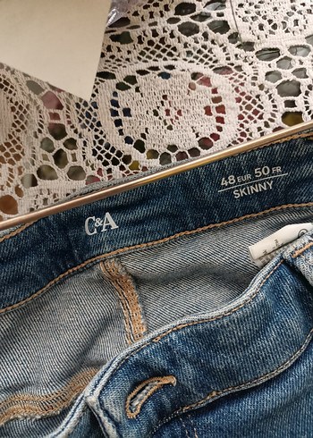 Kadın Mavi Denim Kot Pantolon - Görsel 8