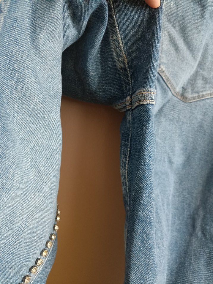 Kadın Mavi Denim Kot Pantolon - Görsel 5