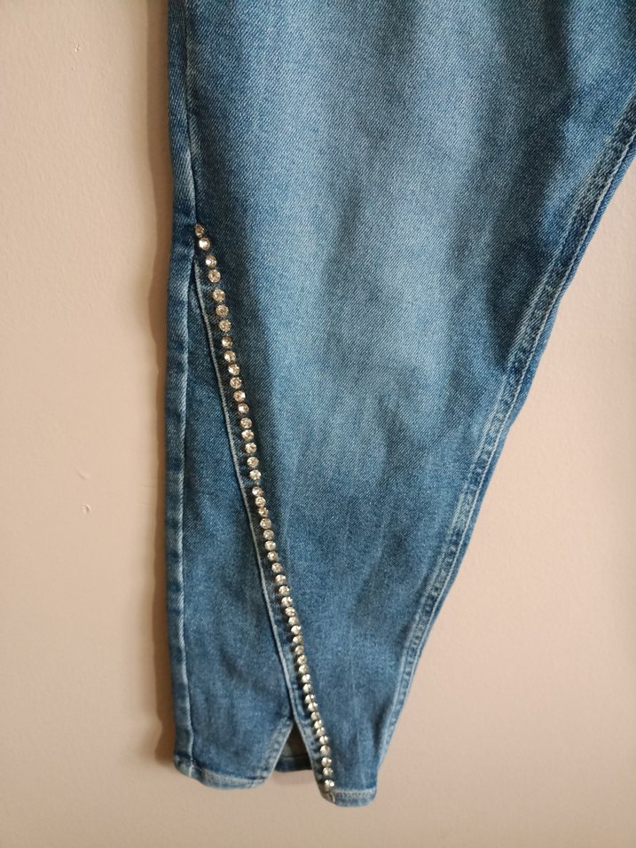 Kadın Mavi Denim Kot Pantolon - Görsel 4