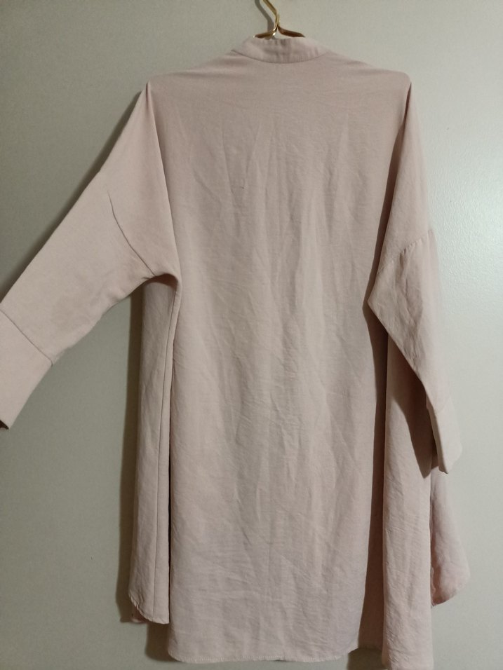 Bej Düğmeli Uzun Tunik - Görsel 3