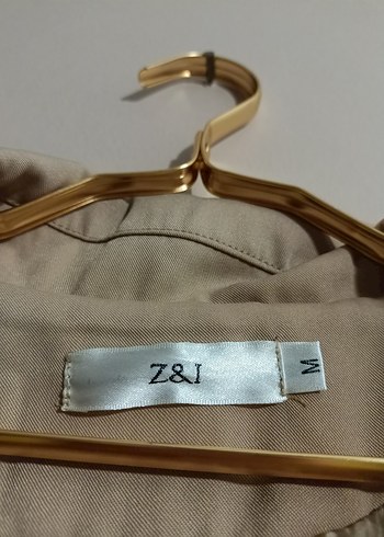 Bej Uzun Düğmeli Kadın Trençkot - Görsel 7