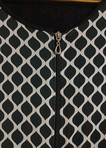 Siyah Desenli Uzun Kollu Kadın Tunik hırka - Görsel 4