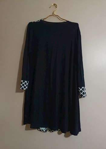 Siyah Desenli Uzun Kollu Kadın Tunik hırka - Görsel 6