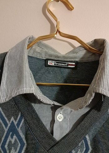 Gri Desenli Erkek Kazak - Görsel 4