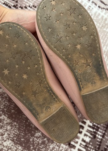 Pembe Kız Çocuk Fırfırlı Babet Ayakkabı - Görsel 2