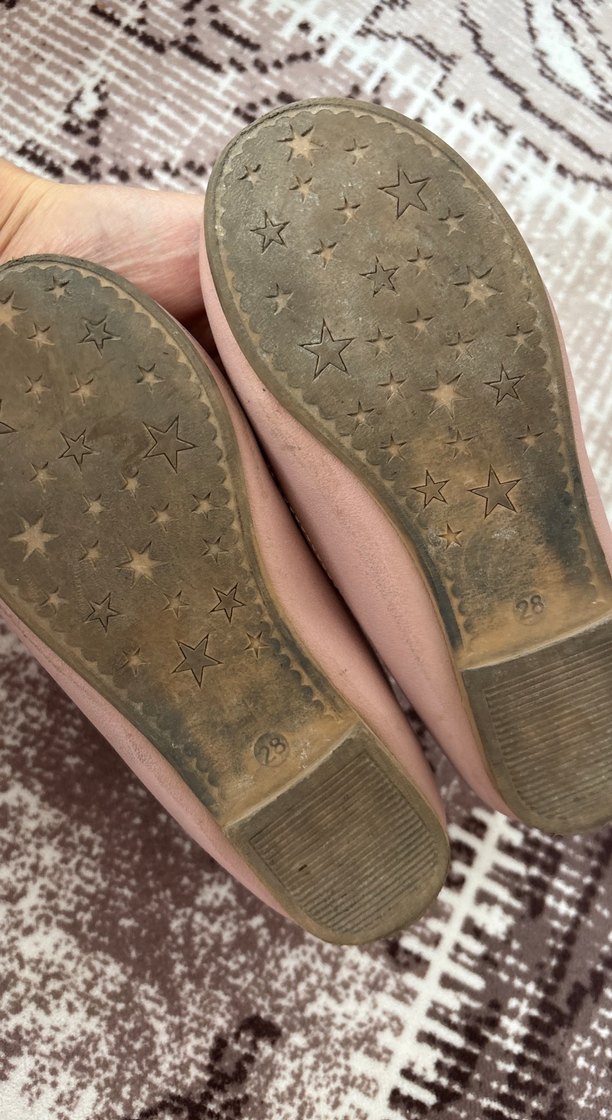 Pembe Kız Çocuk Fırfırlı Babet Ayakkabı - Görsel 2