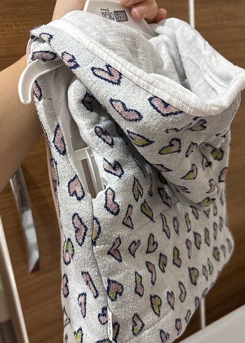 Kız Çocuk Kapüşonlu Pamuklu Fermuarlı Yelek - Görsel 2