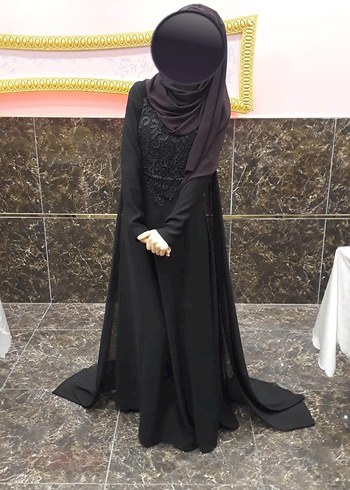 Uzun Siyah Gotik Dantel Detaylı Elbise