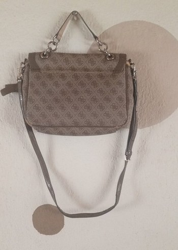 Guess Guess Bej Deri Kadın Omuz Çantası orijinal