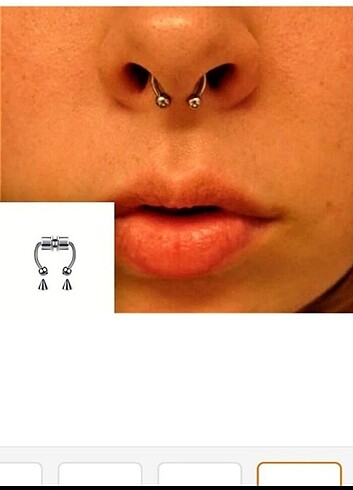 Diğer Fake septüm septum piercing pirsing