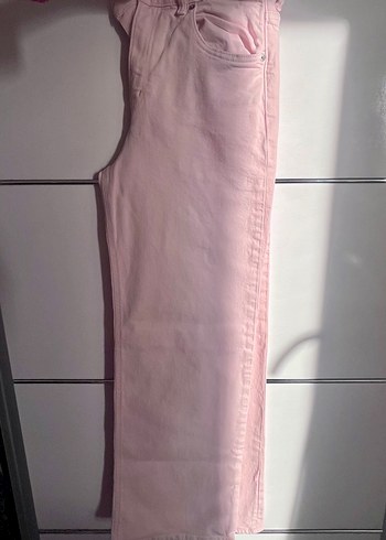 H&M Acik Pembe Duz Kesim Denim Jean