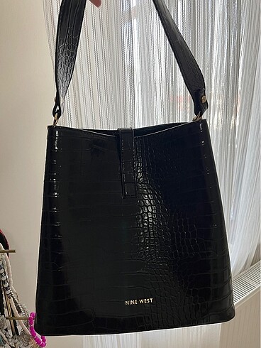 Beden siyah Renk Nine west siyah deri çanta