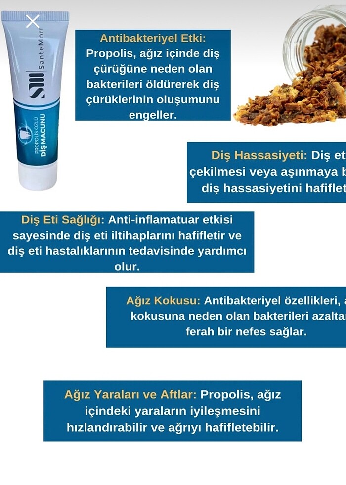 Propolis özlü beyazlatıcı diş macunu - Görsel 5