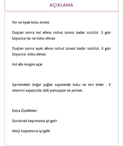 TER KOKMAYI ÖNLEYİCİ KREM - Görsel 6