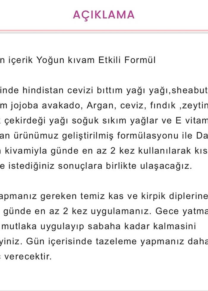 Kaş kirpik serumu - Görsel 3