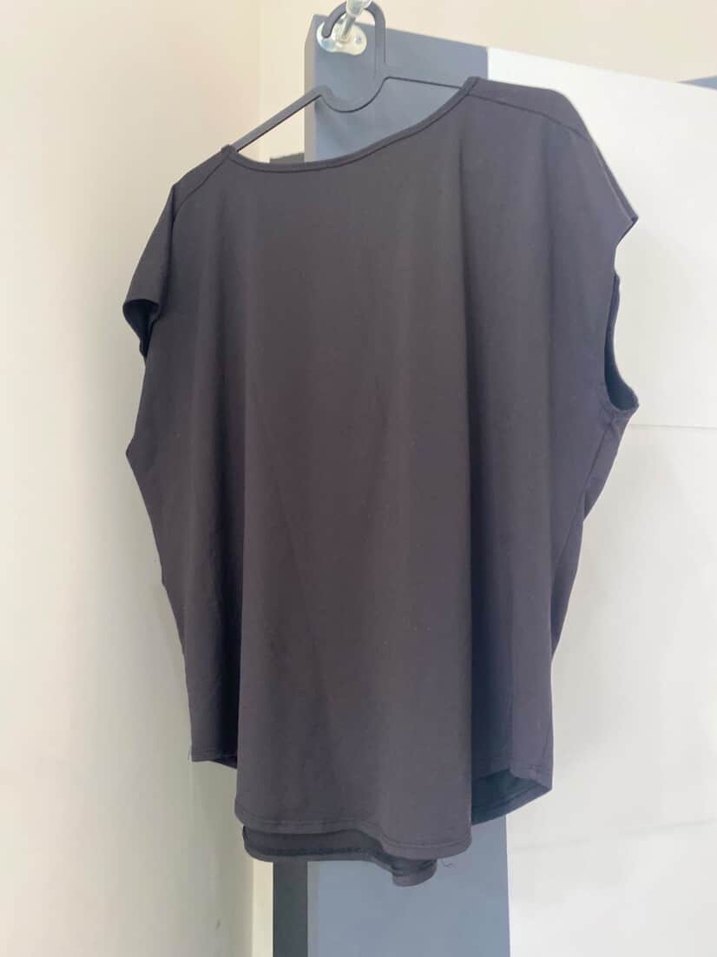 Domyos Siyah Baskılı Hamile Spor Tişörtü - Görsel 2