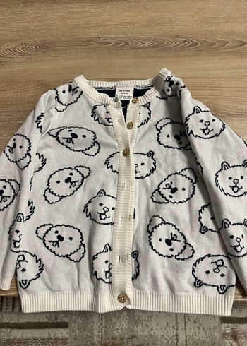 Kız Çocuk Baskılı Örgü Hırka - Görsel 2