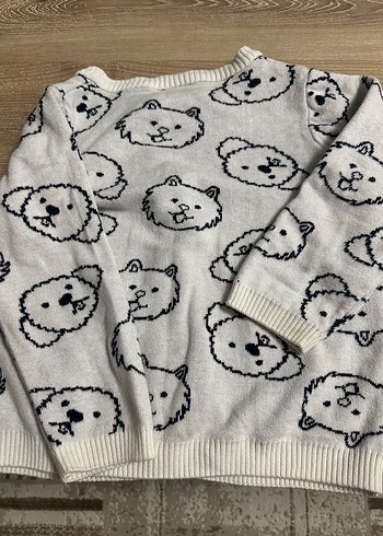 Kız Çocuk Baskılı Örgü Hırka - Görsel 4