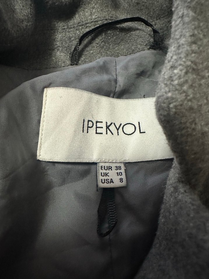 Gri Kışlık Kadın Kaban - Görsel 3