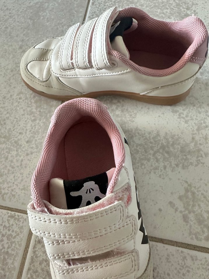 Kız Çocuk Beyaz Cırt Cırtlı Spor Ayakkabı - Görsel 4