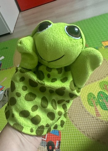 Yeşil Noktalı Peluş El Kuklası - Görsel 2