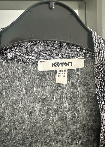 Gri Uzun Örgü Kadın Hırka - Görsel 3