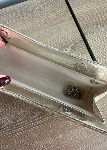 Altın sarısı Kadın Clutch Çanta - Görsel 3