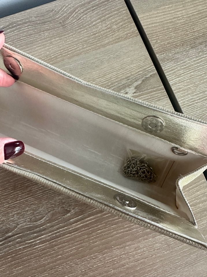 Altın sarısı Kadın Clutch Çanta - Görsel 3