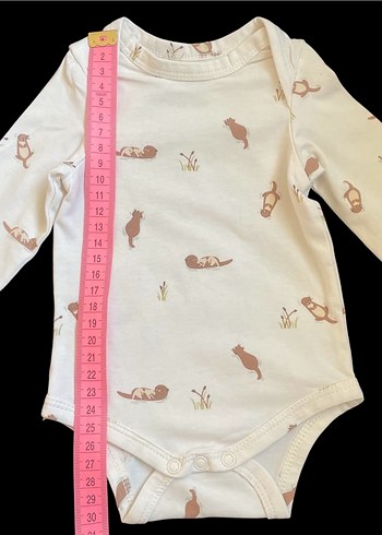 Uzun Kollu Desenli Bebek Body - Görsel 3