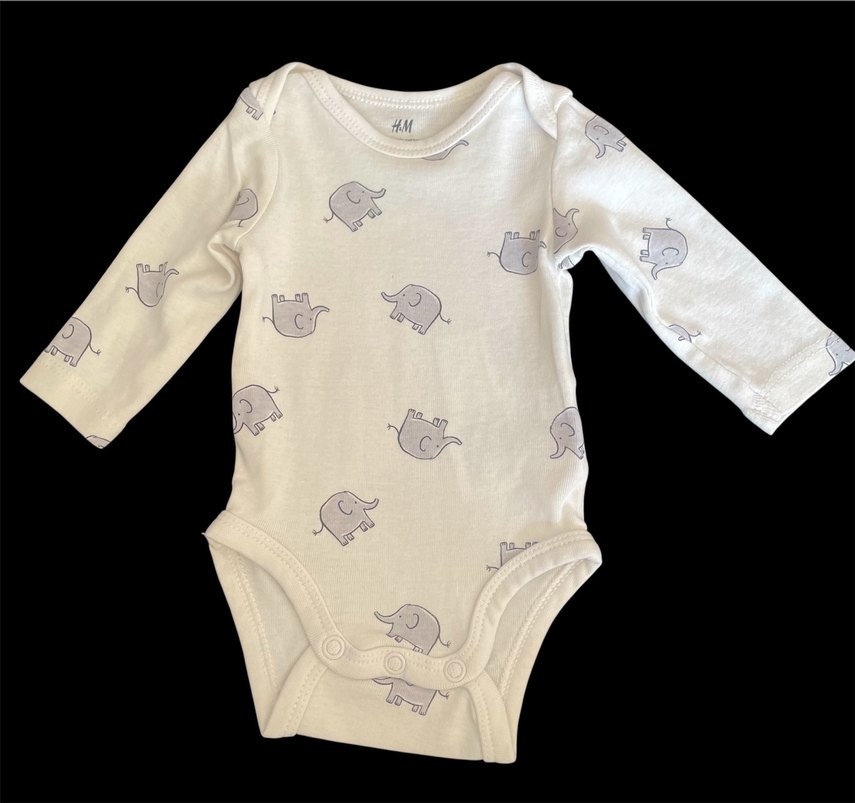 H&M Uzun Kollu Organik Pamuklu 3lü Bebek Body Set - Görsel 3