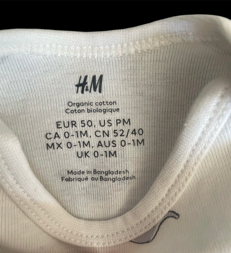 H&M Uzun Kollu Organik Pamuklu 3lü Bebek Body Set - Görsel 4