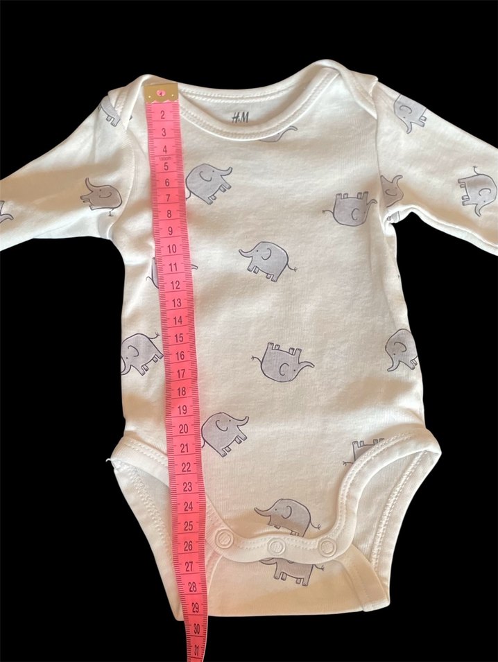 H&M Uzun Kollu Organik Pamuklu 3lü Bebek Body Set - Görsel 2