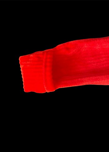 Yeni Yıl İçin Kadife Kırmızı Fermuarlı Tulum - Görsel 6