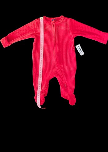 Yeni Yıl İçin Kadife Kırmızı Fermuarlı Tulum - Görsel 2