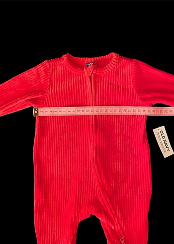 Yeni Yıl İçin Kadife Kırmızı Fermuarlı Tulum - Görsel 3