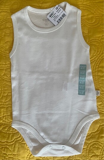 Civil CİVİL BABY DÜZ SIFIR KOL ÇITÇITLI BODİ