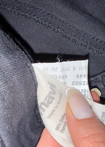 Siyah Kemerli Hamile Kot Pantolon - Görsel 10