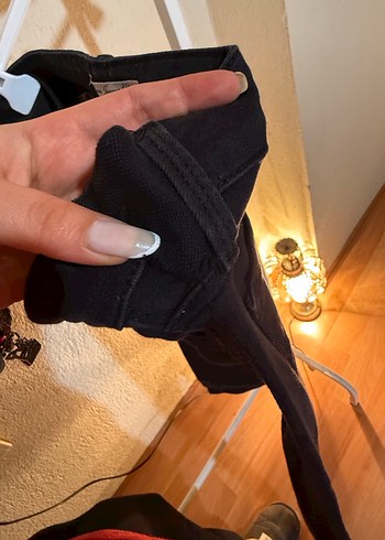 Siyah Kemerli Hamile Kot Pantolon - Görsel 8