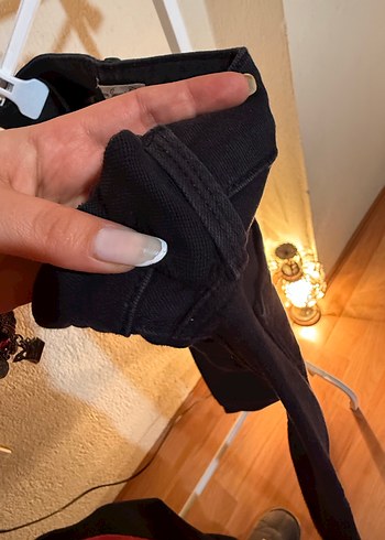 Siyah Kemerli Hamile Kot Pantolon - Görsel 9