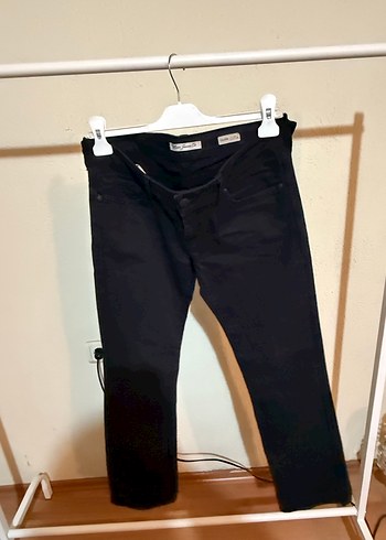 Siyah Kemerli Hamile Kot Pantolon - Görsel 5