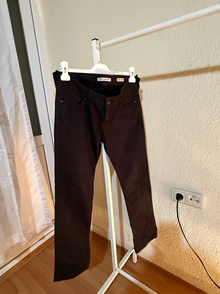 Siyah Kemerli Hamile Kot Pantolon - Görsel 3