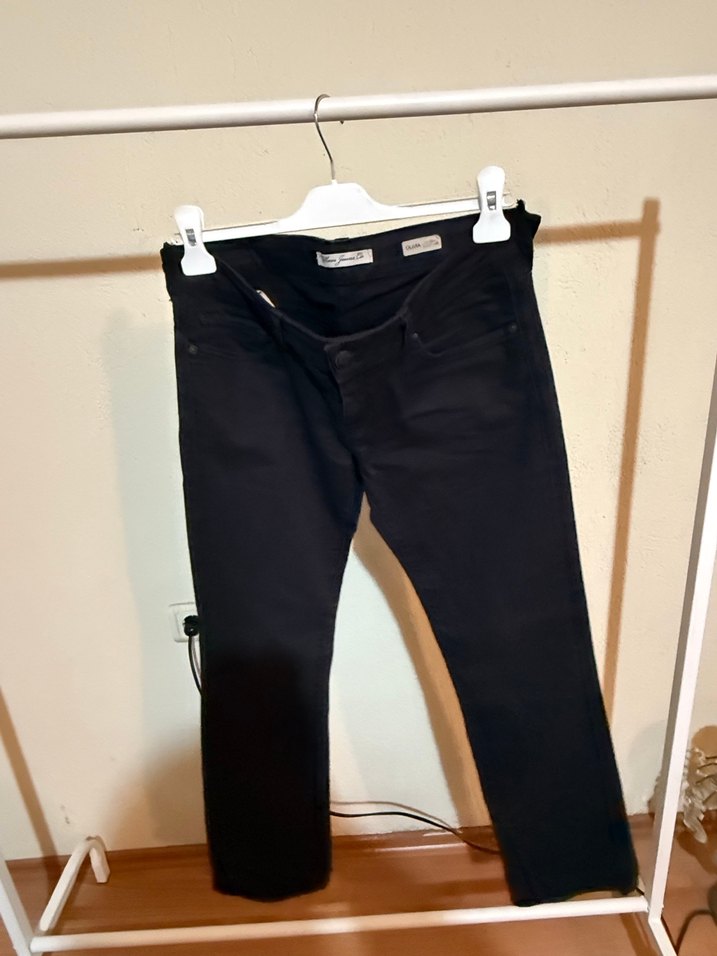 Siyah Kemerli Hamile Kot Pantolon - Görsel 5