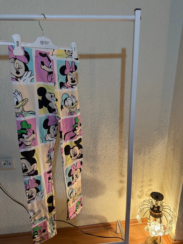 Çok Renkli Baskılı Kız Tayt - Görsel 3