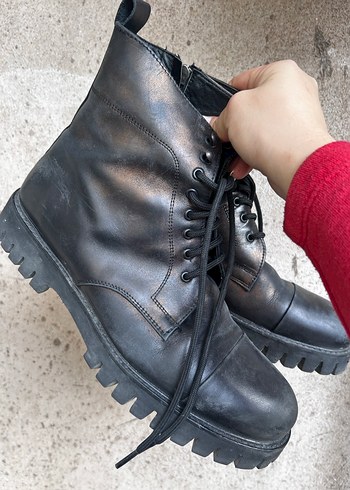 Siyah Minimalist Gotik Tokalı Erkek Botu - Görsel 11